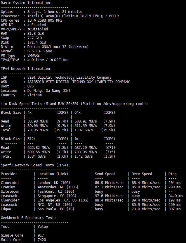 3 Cách kiểm tra tốc độ VPS/máy chủ Linux chi tiết nhất 2025